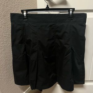 Banana Republic Pleated Cotton Mini Skirt Black Size 12